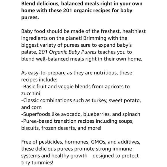 Paperback Book: 201 Organic Baby Purées by Tamika L. Gardner - Picture 5 of 11